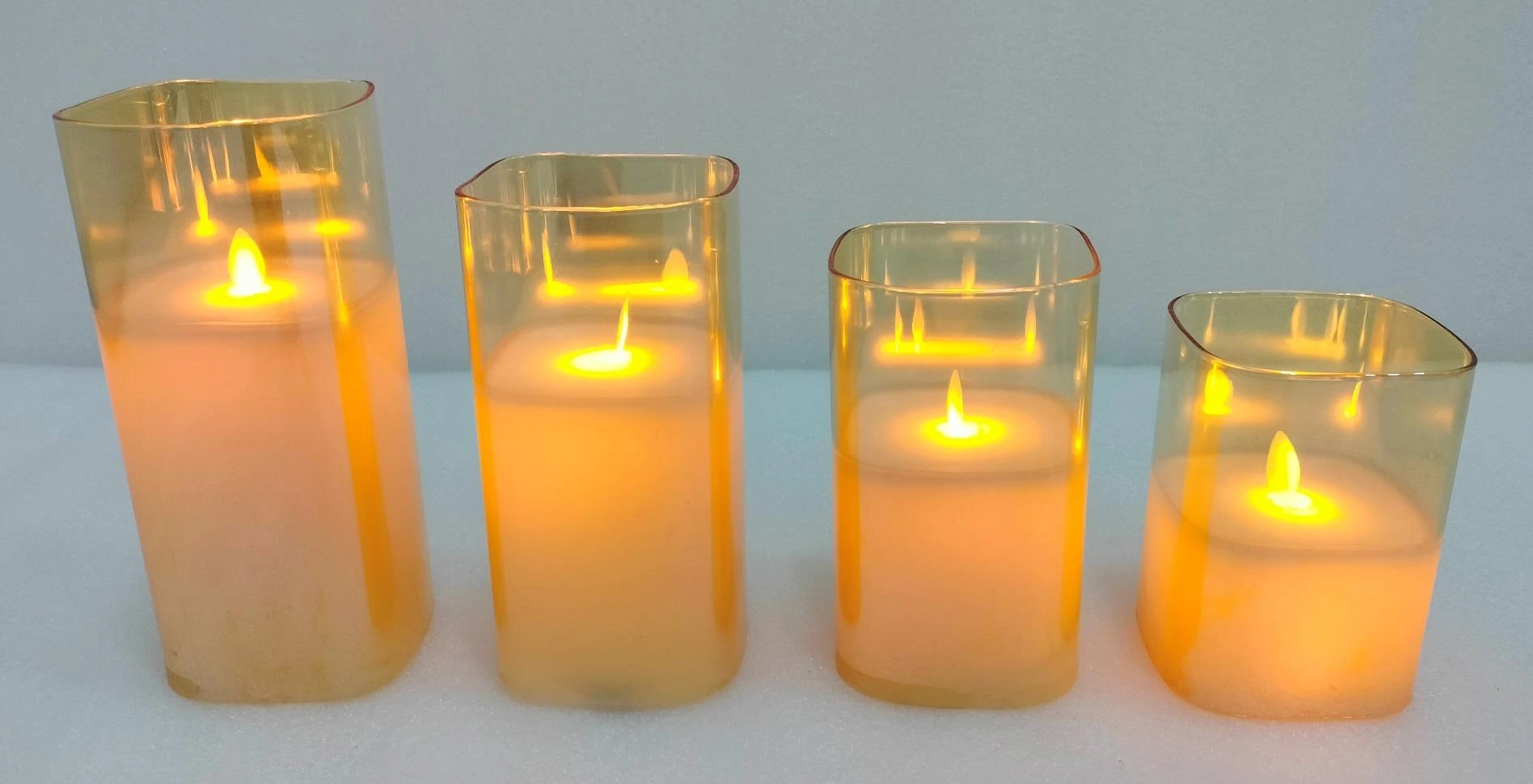 LED Candle in Squire Glass 15cm